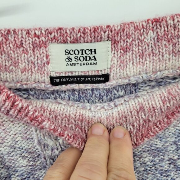 Scotch  Soda Space-Dyed Knitted Skirt  Multicolor Knit Fringe Skirt Size Small - Picture 4 of 11